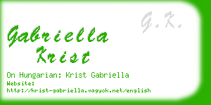 gabriella krist business card